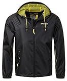 Geographical Norway Chaqueta impermeable para hombre (Negro, L)
