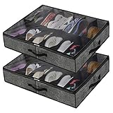 homyfort Juego de 2 Organizador de Zapatos Debajo de la Cama -...